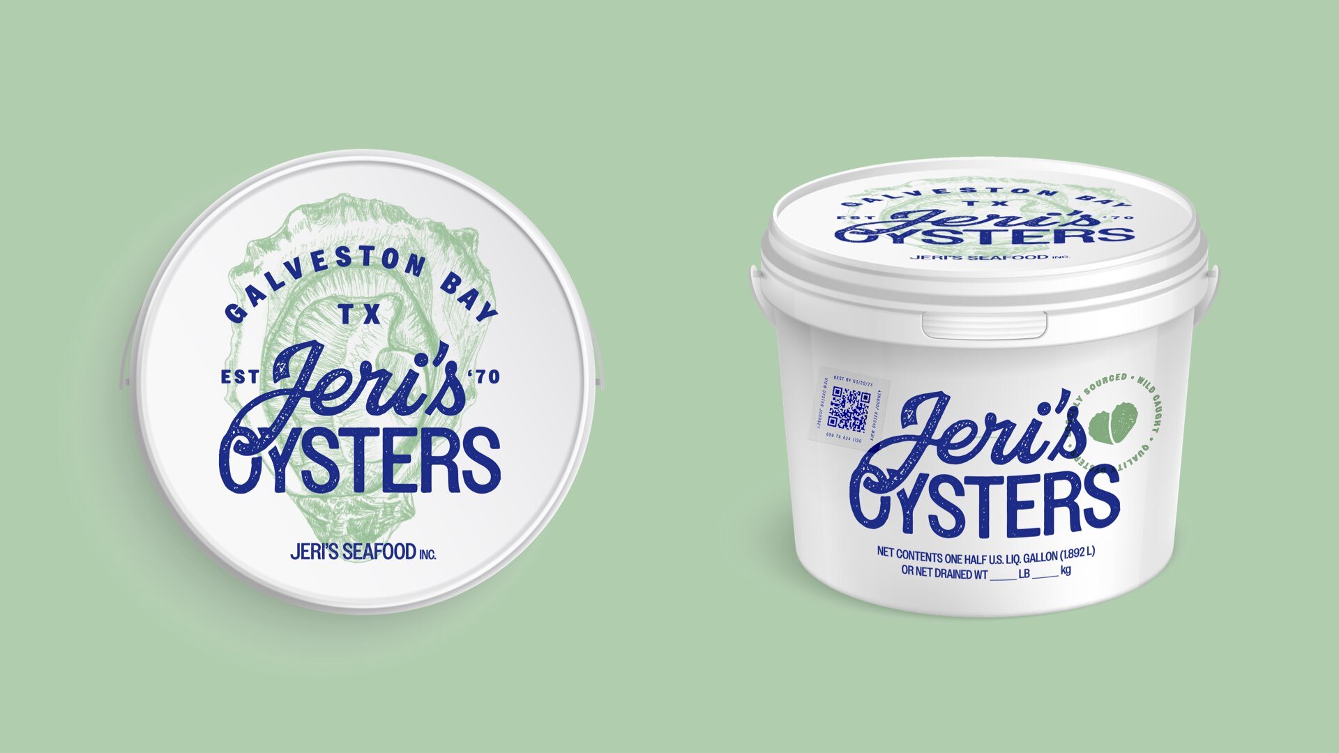 Jeri's Oysters package design by 澳洲幸运5开奖结果历史记录查询 Tilted Chair